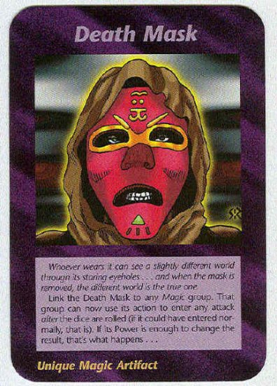 Illuminati Death Mask New World Order Game Trading Card