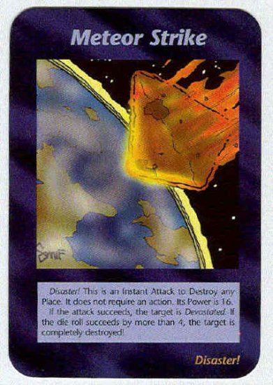 Illuminati Meteor Strike New World Order Game Trading Card