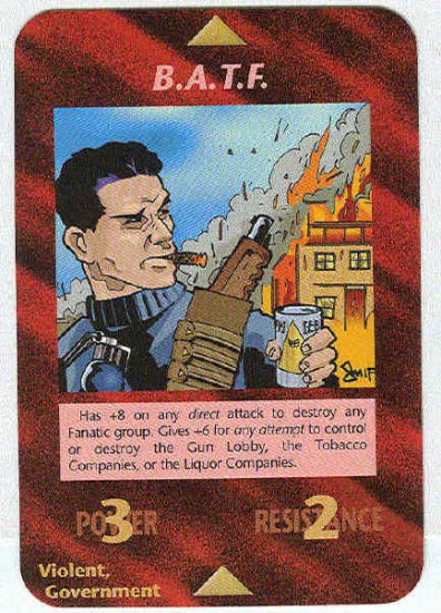 Illuminati B.A.T.F. New World Order Game Trading Card