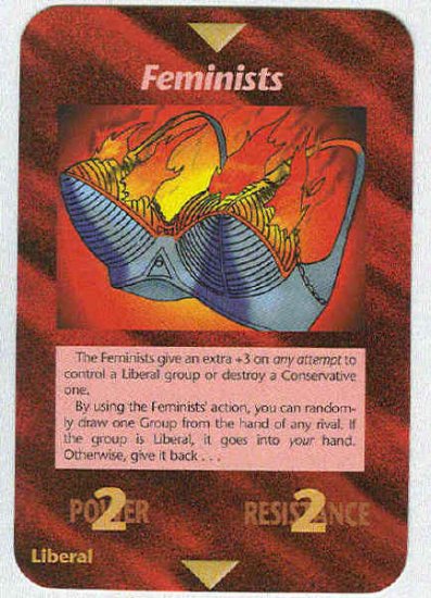 Illuminati Feminists New World Order Game Trading Card