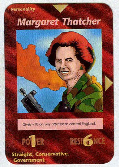 Illuminati Margaret Thatcher New World Order Game Card