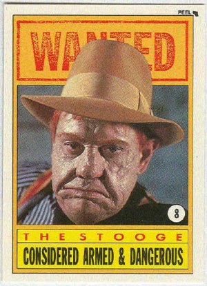 Dick Tracy Movie #8 Sticker Puzzle <b>Chase Card</b> The Stooge - 4b35270306c49_58244n