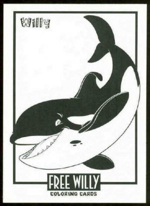 Free Willy Coloring Card #CC1 WIlly