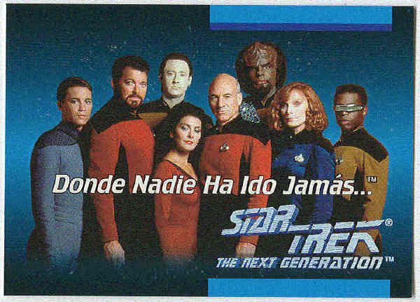 Star Trek TNG #O1B Spanish Language Trading Card