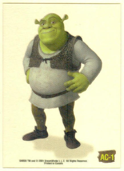 Shrek Animation Cel AC-1 Shrek Chase Trading Card