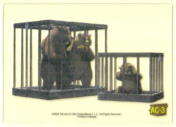 Shrek Animation Cel AC-3 Three Bears Chase Trading Card