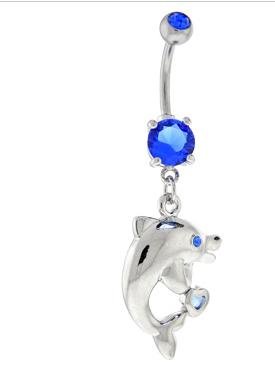 DOLPHIN Nirvana HEART Belly Ring