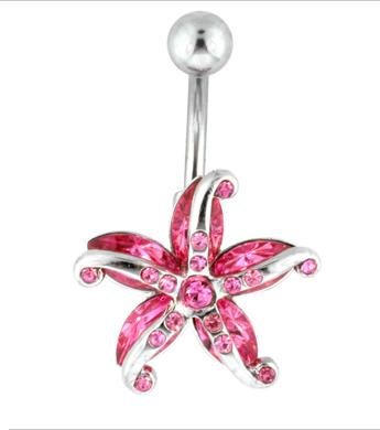 Passion Pink STARFISH Belly Ring