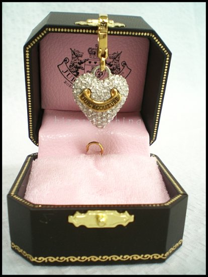 Authentic & Rare Juicy Couture Pave Crystal Heart Charm