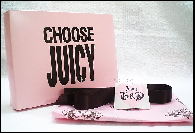 Juicy Couture Small Gift Box Tissue Ribbon Sticker Set