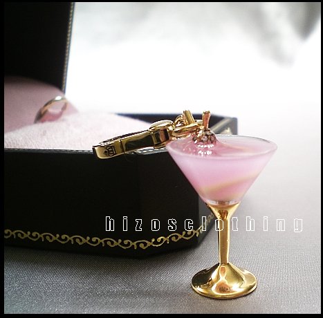 Authentic Juicy Couture Pave Martini Charm NIB