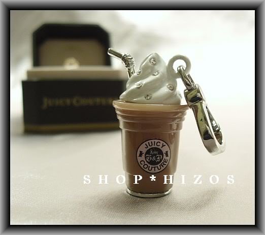 AUTHENTIC JUICY COUTURE PAVE SILVER EDITION FRAPPE DRINK CHARM NIB