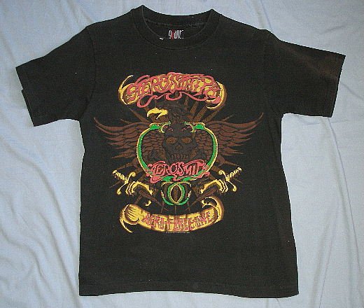 Vintage AEROSMITH rock t-shirt sz-M *$2 US SHIPPING*