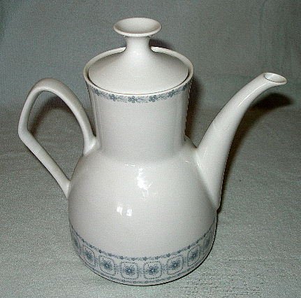 JOHANN FELTMANN Bavaria porcelain teapot blue/gray MINT $1 SHIPPING