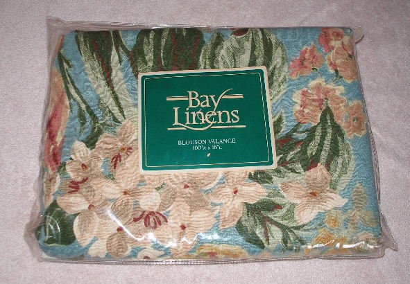 BAY LINENS Lisette 100 X 18 blouson valance NIP