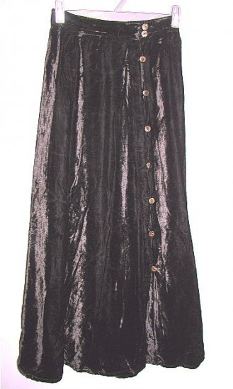 DAVID DART for FORCE ONE black velvet career skirt size small