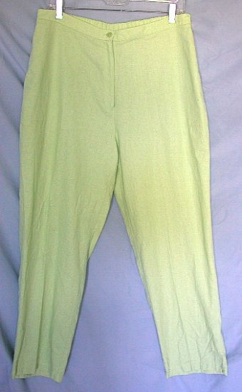NAPA VALLEY apple green pants size 16 - 29" inseam