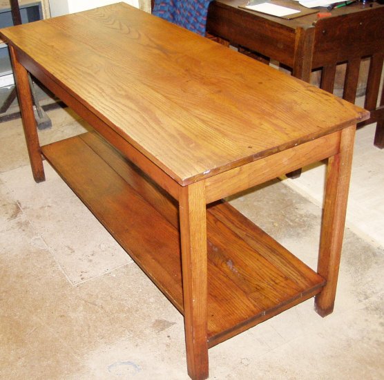 Mission arts &crafts oak harvest table