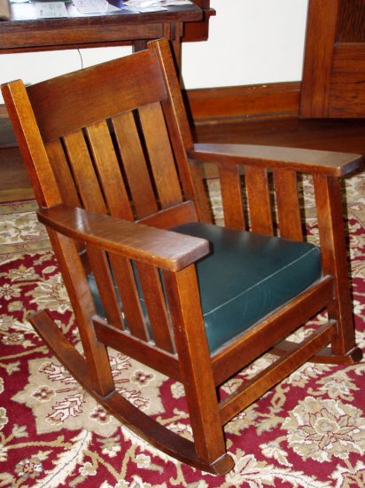 Harden mission arts&crafts slat side oak rocker