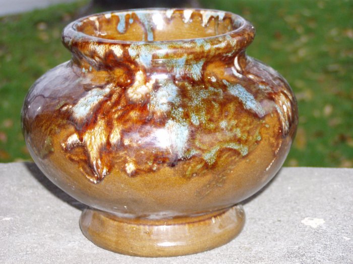 McCoy mission style drip glaze vase