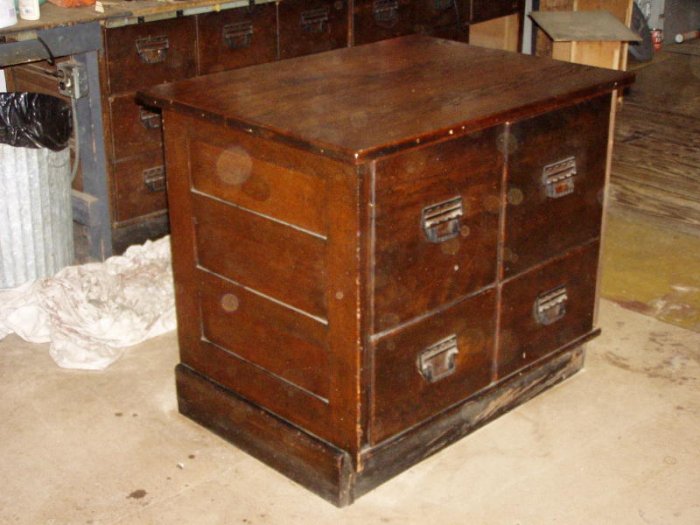 1920s Sherer counrty store oak cabinet
