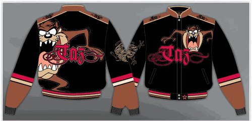 2008 TAZ LOONEY TUNES "TAZMANIAN DEVIL" ADULT TWILL JACKET