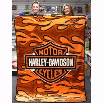 HARLEY DAVIDSON SUPER PLUSH THROW-BLANKET