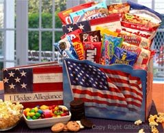 America The Beautiful Snack Gift Box basket