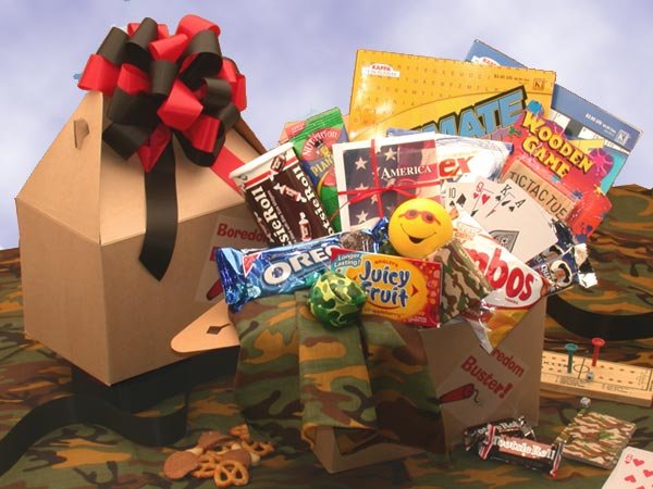 Boredom Buster gift care package for Troops
