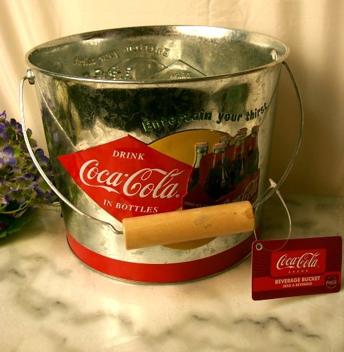 Coke Coca Cola Galvanized Beverage Bucket