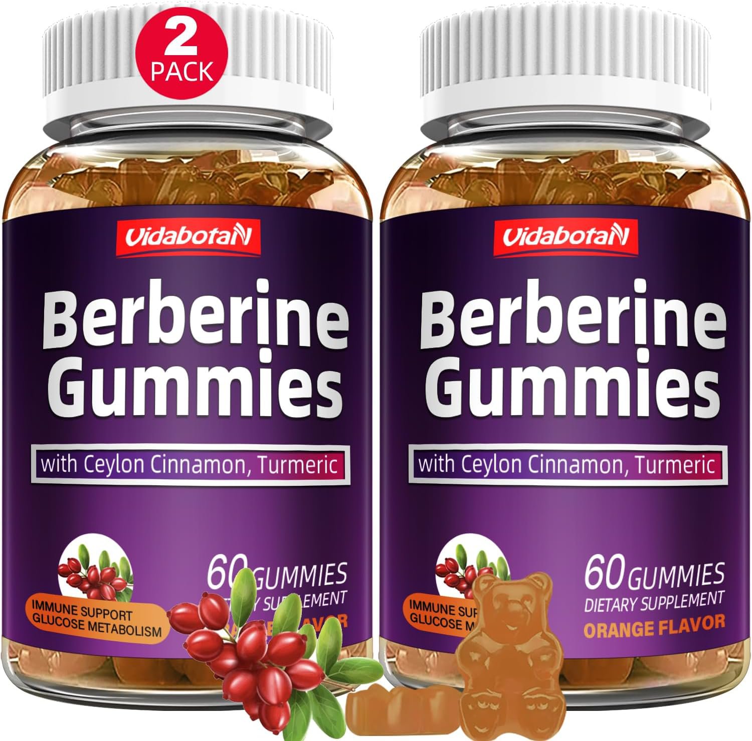 Pack Berberine Gummies With Ceylon Cinnamon Mg High Potency