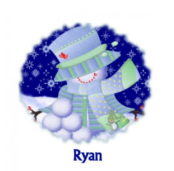Christmas Cards Snowman Boy PERSONALIZED