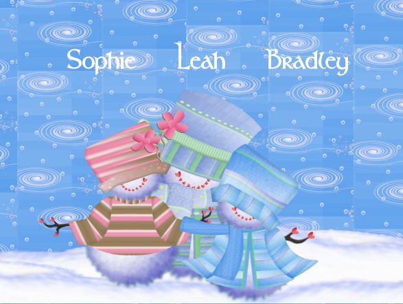 Christmas Cards Snowman Family Three PERSONALIZED
