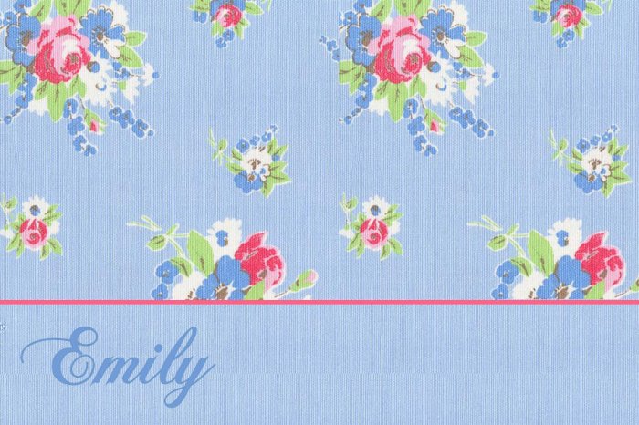 French Country Floral Denim PERSONALIZED Note Cards