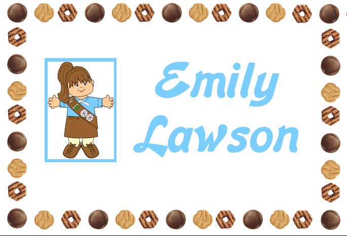 Girl Scout Cookies Brownie PERSONALIZED Note Cards