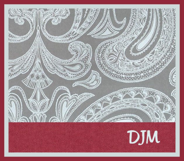 Paisley Gray Burgundy Men PERSONALIZED Note Cards