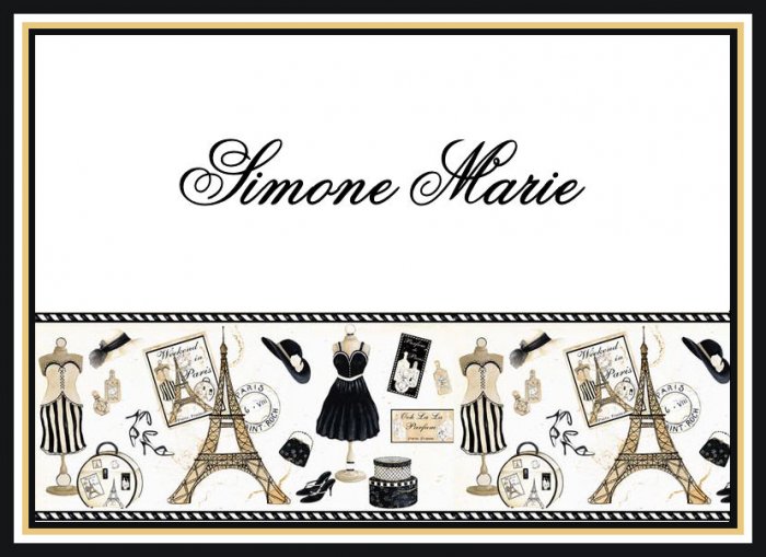 Paris France Eiffel Dress Shoe PERSONALIZED Note Cards