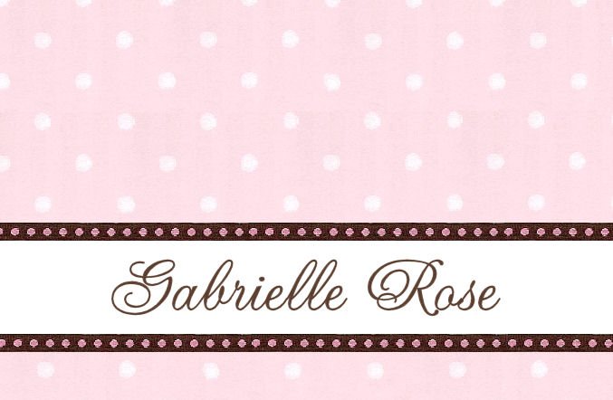 Pink & Brown Dots Personalized Note Cards