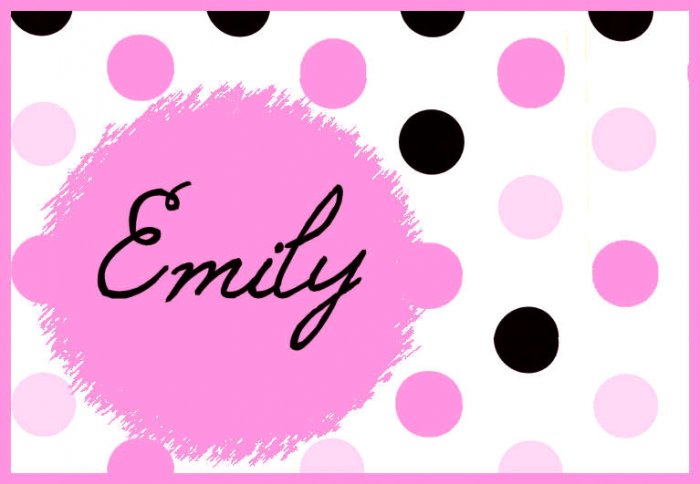 Pink Black White Dots PERSONALIZED Note Cards