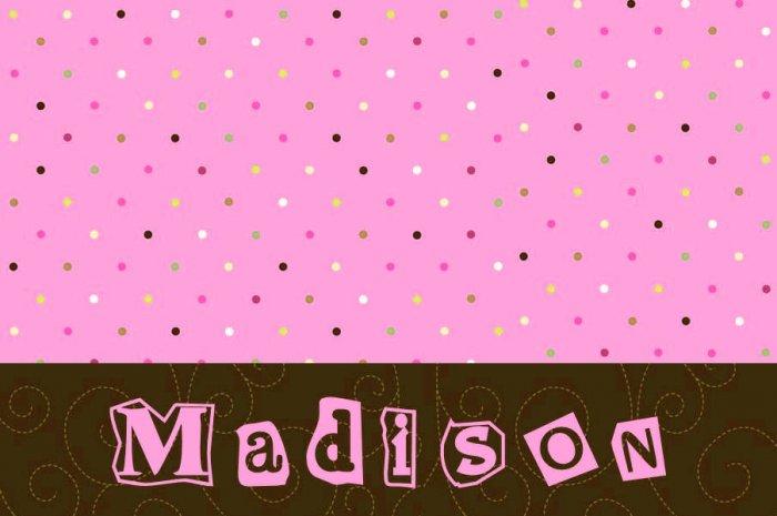 Pink Brown Dots Quilt Scrap PERSONALIZED Note Cards
