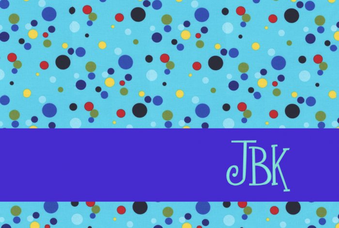 Retro Aqua Dots PERSONALIZED Note Cards Stationery