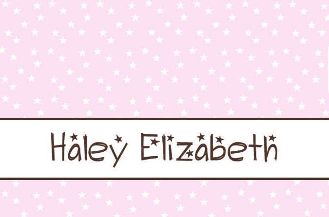Stars Pink Brown Personalized Notecards Note Cards