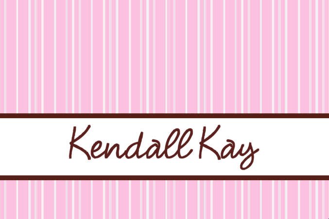 Stripes Pink Brown PERSONALIZED Notecards Note Cards