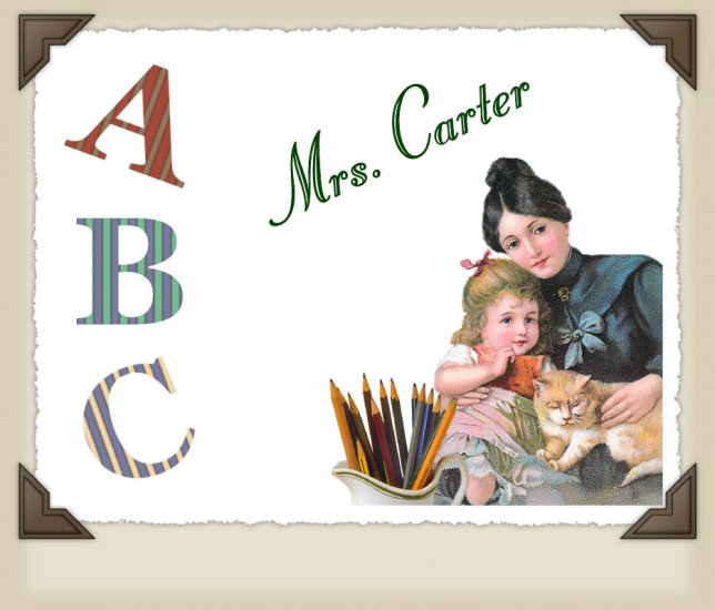 Teacher Gift PERSONALIZED Note Cards Victorian