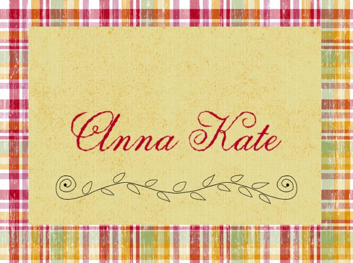 Vintage Plaid PERSONALIZED Note Cards Stationery