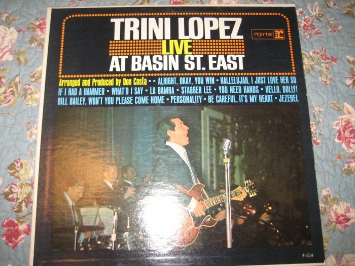Trini Lopez: Live at Basin St. East 33 1/3 rpm