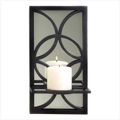 Wrought-Iron Mirror Candle Shelf - 38207