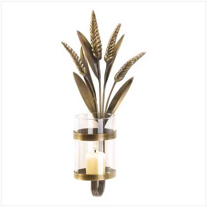 Metal Cattail Candleholder - 38255