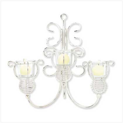 Distressed Scrollwork Candleholder - 38434