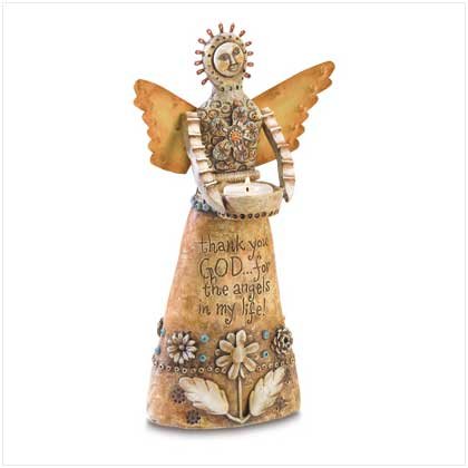Crafted Angel Tealight Holder - 38472